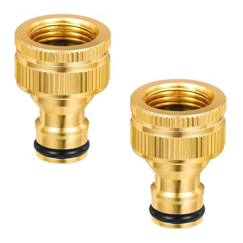 蛇口 コネクター 2個セット 1/2 3/4 インチ 水道ホース ジョイント 散水栓 ニップル ホース 接続 ジョイント 洗車 コネクタ 接続 ネジ 金具 農業 校庭 コネクター