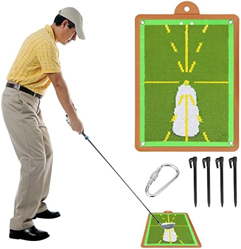 Golf Training Mat for Swing Detection, Path Visual Feedback Golf Swing Mat, Premium Golf Impact Mat, Path Feedback Golf Practice Mats, Advanced Golf Hitting Mat for Indoor/Outdoor