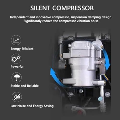 DC 12V/24V RV Truck Air Conditioner - Ultra-Thin High Efficiency Electric A/C Unit with Scroll Compressor for Trailers, Motorhomes & Tractors - Cooling Only, 24V Red