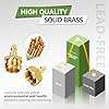 Litorange Lead-Free Brass Winterize Sprinkler Systems: Air Compressor Hose Water Faucet Blow Out Adapter Fitting For RV, Travel Trailer, Boat & Camper（a couple） #4