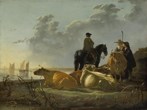 Toile murale salon grand format peinture classique Aelbert Cuyp