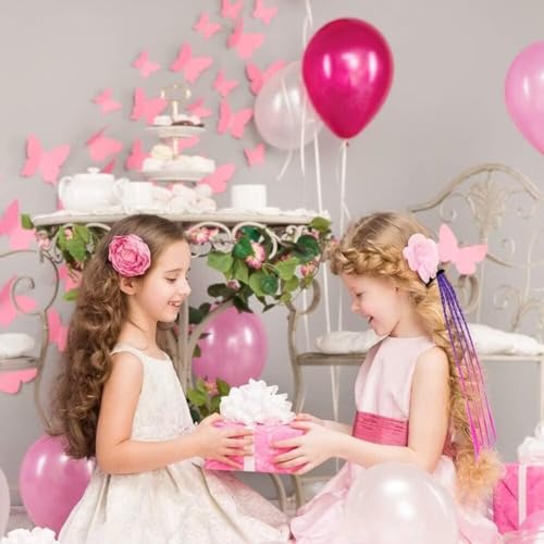 Foto von Bunte Haarsträhnen Kinder, Kinder Haarverlängerungen Geflochtenes Haargummiband, Farbverlauf Mädchen Haarteil Band mit elastischem Seilband für Kinder und Frauen - 8 Stk (A)