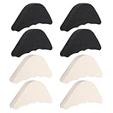 LXUEJIE 4 Pairs Shoe Toe Filler, Adjustable Toe Inserts for Shoes Half-Size Cushion Sponge Insoles, Make Shoes Fit One Size Smaller for Women & Men, Casual, Sports, Heels, Boots (Beige & Black)