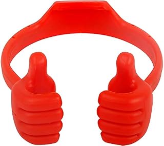 Thumbs Up Movie Watching Mobile Cell Phone Holder Lazy Bed Desktop Mount Stand,Universal Flexible Multi-angle Cute Desk Desktop Phone Holder for Home Office (Purple)