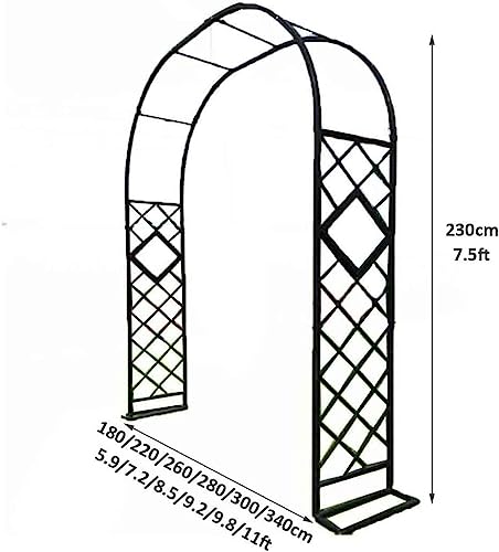 Arche de jardin rose arbor treillis métallique résistant aux intempéries