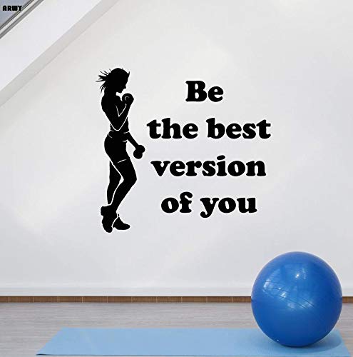 ARWY® Gym Wall Stickers Vinyl Wall Decal Fitness Girl Gym Woman Quote Motivational Inspire Art Stickers Mural Standard Size (B081B8JZZL) Amazon Price History, Amazon Price Tracker