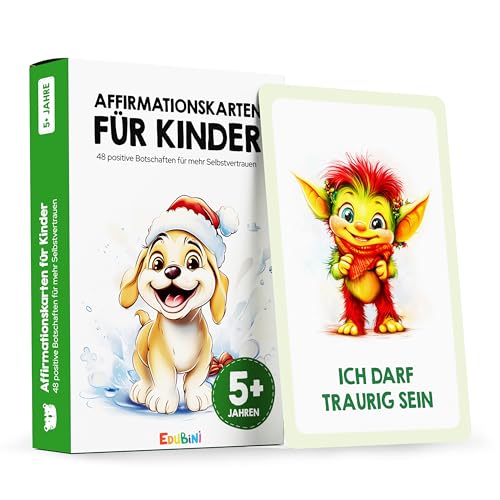 Edubini 48 Affirmationskarten Kinder - Umgang mit Gefühlen Lernen mit...