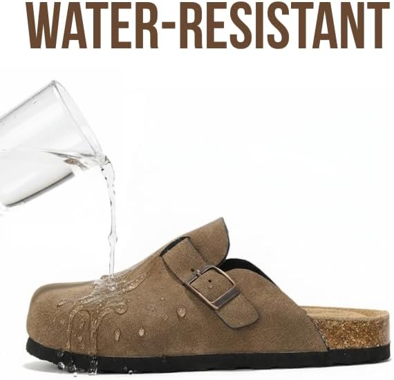 Project Cloud 100% Genuine Leather Kids Clogs with Natural Cork Footbed & Memory Foam Insole Arch Support - Non-Slip Clogs for Kids - Slippers Sandals for Boys & Girls Footwear - Image 6