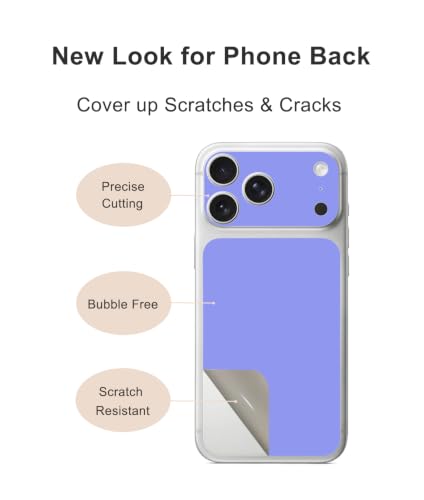 Calcomanías traseras de teléfono compatibles con iPhone 17 Pro Max lavanda vinilo protector 4