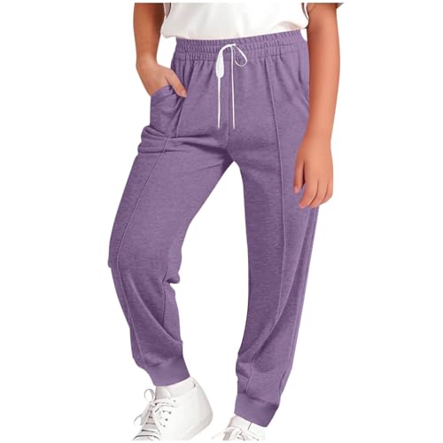 Kids Sweatpants Girl Boy High Waisted Jogger Pants Drawstring Elastic Waist Trouser Cinch Bottom Pants Casual Pant