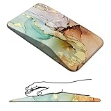 ARTSO Ergonomic Mouse Pad with Wrist Rest Support, Thick Mousepad Upgraded, Entire Memory Foam Relief Carpal Tunnel Pain, Non-Slip PU Base for Home Office, Abstract Art Marble