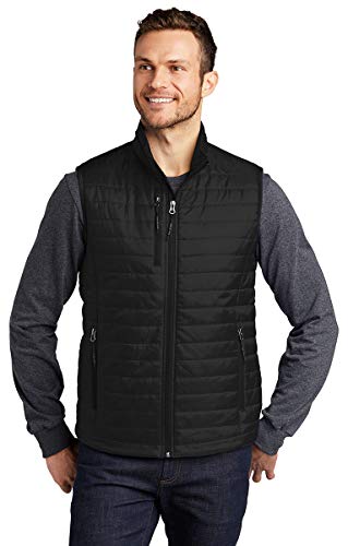Port Authority Chaleco hinchado plegable, negro (Deep Black), XXX-Large