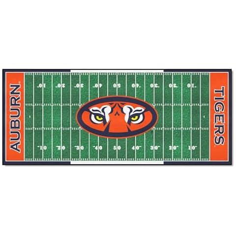 FANMATS 7534 Auburn University Tigers Polyester Football Field Runner Cover