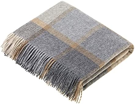 Moon Wool Plaid Throw Blanket - Best 100% Merino Wool Blanket for Design Options