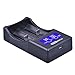 PowerTrust Smart Charger,LCD Universal Intelligent USB Dual Battery Charger for Rechargeable Li-ion Batteries 18650 26650 22650 18490 18350 17670 17500 16340 RCR123 14500, Ni-MH Ni-Cd A AA AAA C