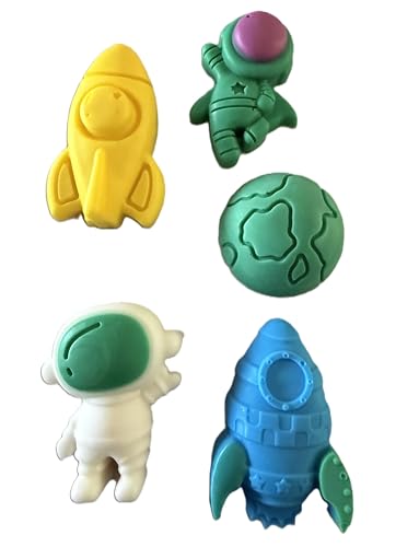 Space Theme Novelty Soap Set | Astronaut, Rocket & Planet Shaped Bars image 3