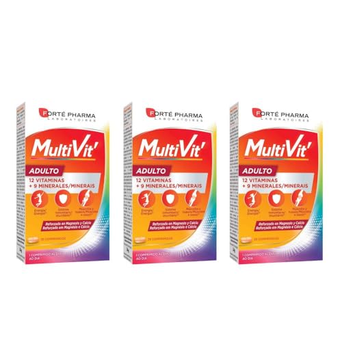 Pack Triple Multivitamínico para Disminuir la Fatiga y Mantener la Energía. MULTIVIT ADULTO, 28 Comprimidos - Forté Pharma