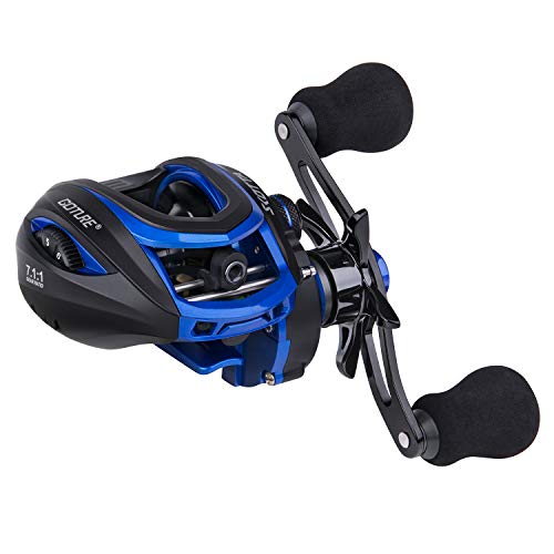 Baitcasting Fishing Reels Carbon Fiber Drag 7 1 Shielded Bearings 18lbs Baitcaster Fishing Reel Magnetic Brake System Dual Brakes System 7.1 Gear Ratio red Baitcasting Fishing Reels Carbon Fiber Drag 7 1 Shielded Bearings 18lbs Baitcaster Fishing Reel Magnetic Brake System Dual Brakes System 7.1 Gear Ratio red