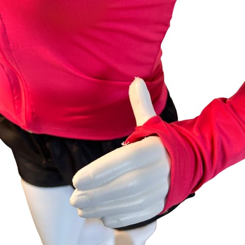 Jaqueta feminina com capuz, ziper e dedeira poly uv fitness Tamanho:P;Cor:Preto