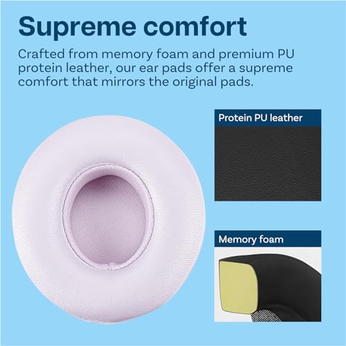 Ear Pads Replacement for Beats Solo 4 Wireless Headphones by MMOBIEL - Memory Foam and Protein PU Ear Pad Cushions - Noise Isolation Earpads Replacement – Pink
