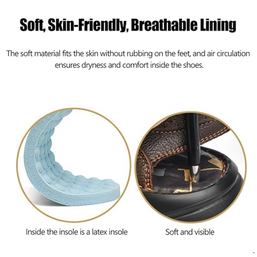 Men's Closed Toe Leather Fisherman Adjustable Lightweight Outdoor Beach Sandals Comfortable Summer Leather Hiking Beach Shoes4