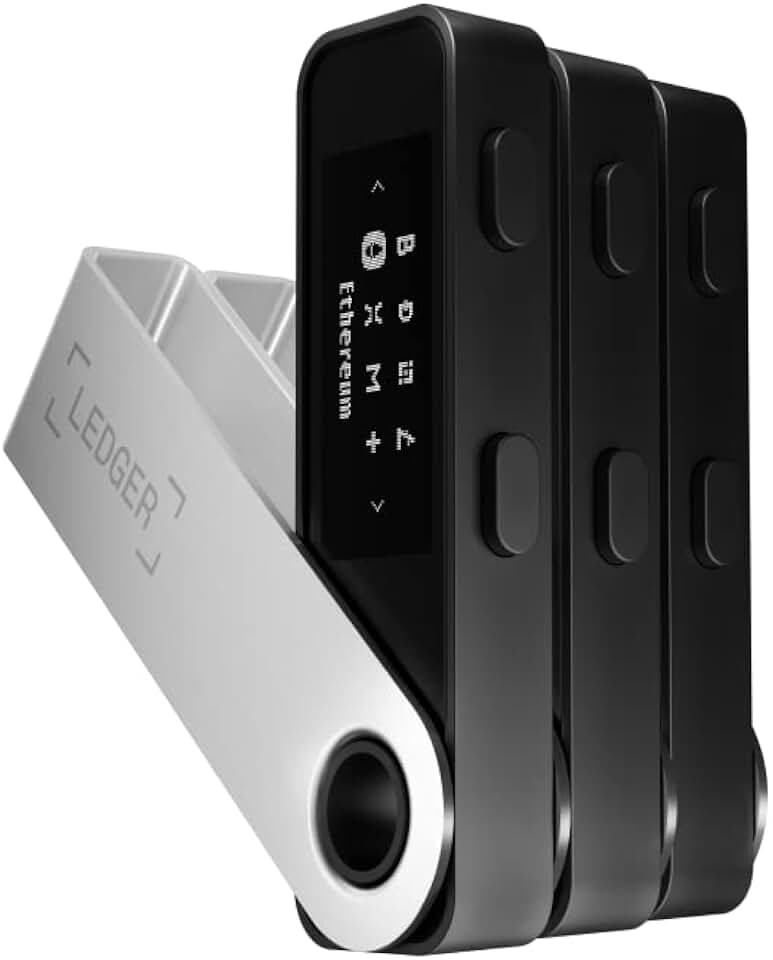 Ledger Nano S Plus 3 Pack - Simple & Secure Crypto Wallet signers - for Android or Desktop only