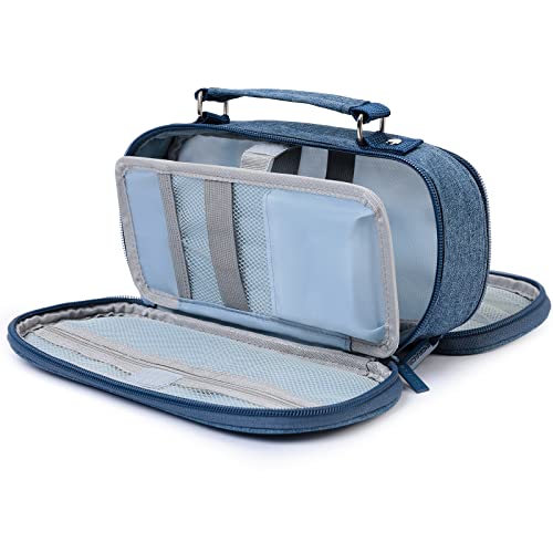 Trousse à Crayons Grande Capacité Étui à Crayons en Toile Imperméable Il y a 5 Compartiments Portable Portable Fournitures de Bureau Scolaire Boîte de Rangement de Papeterie Étudiant Fille Garçon Cover