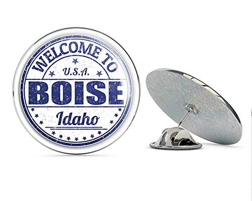 Boise City USA Grunge Welcome Stamp Round Metal 0.75
