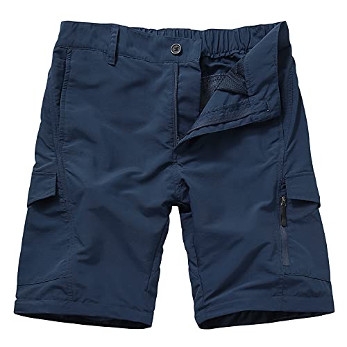 Mens Hiking Pants Convertible Quick Dry Zip Off Upf Lightweight Fishing Travel Camping Safari Pants,Royal Blue,36 #TOP2