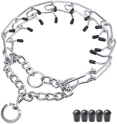 GAITY PET Dog Prong Collar, Ultra-Plus Prong Training Collar, Stainless Steel with Silver Plating, Available in 4 Sizes - S, M, L, XL for Samll Medium Large Dogs.(L - 3.5mm55cm)