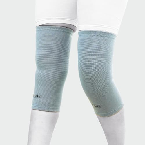 Image of Knee Compression Sleeve | Anti-slip Design For Injury Protection | Sweat Resistant Knee Cap For Sports | Pain Relief, Recovery, Arthritis | Sports Gym and Running |