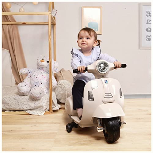 TURBO CHALLENGE - Vespa Gts - Elektrischer Transporter - 119150 - Roller - Weiß - Fahrbereit - Max. 25 kg - Kunststoff - Wiederaufladbare Batterien - Ab 24 Monaten