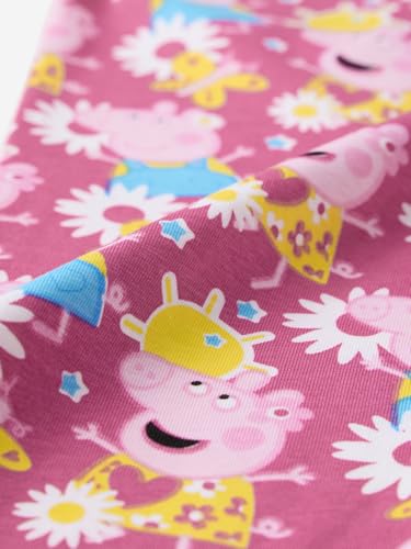 Image of The Souled Store Peppa Pig: Pinky Pig Girls Pull On Pink All Over Printed Regular Fit Cotton Leggings (2-8 Yrs)