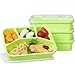 Produktbild Sousnous Lunchbox mit Deckel Wiederverwendbare Bento Box aus PP, 4 er Meal-Prep Boxen mit 4 Fächer, Luftdichte Essensbox Tupperware für kinder & Erwachsener,Spülmaschinen- und mikrowellenfest