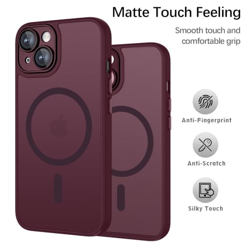 YUANDMI iPhone 13 Hülle Magnetic, Hanyhülle iPhone 13 Magnetisch Leicht Dünn Matte Touch Kameraschutz… – Ansicht 4