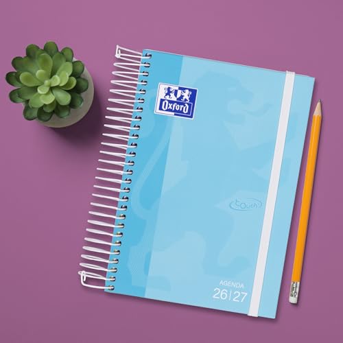 Miniatura 6 de Oxford Touch, Agenda 2026 2027, Día Por Página, Tapa Extradura, A5 15x21 Cm , Español, Color Azul Pastel