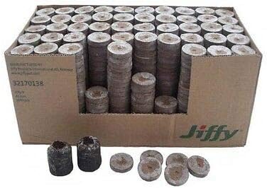 Coco Pellets 50mm -Set of 560pc, Jiffy Made, Soilless Germination Medium, Coco disc