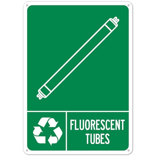 Fluorescent Tubes Sign 8x12 Inch Metal Sign – Informational &