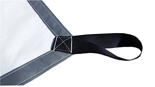 8X16 Hay Tarp 16.5 Mil Super-Strong Poly Cover - Gray/White -Highly Uv Resistant #TOP2