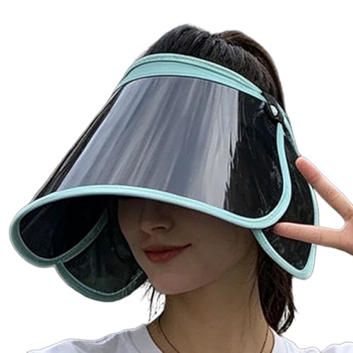 Visière solaire pour femme protection tête large bord cyclisme pluie