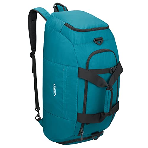 G4Free 70L Large 3-Way Duffle Backpack Gym Bag with Shoe Compartment Lightweight Waterproof Foldable Sports Duffel Bag Travel Backpack Luggage (Green)