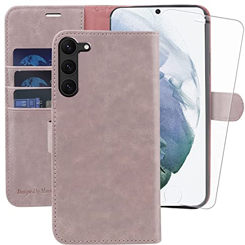 Funda Piel Tapa Protectora Samsung Galaxy S23 Elegante Color Pinksand
