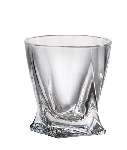 Red Vanilla Quadro Liqueur Glass, 55ml, Set of 6, Clear