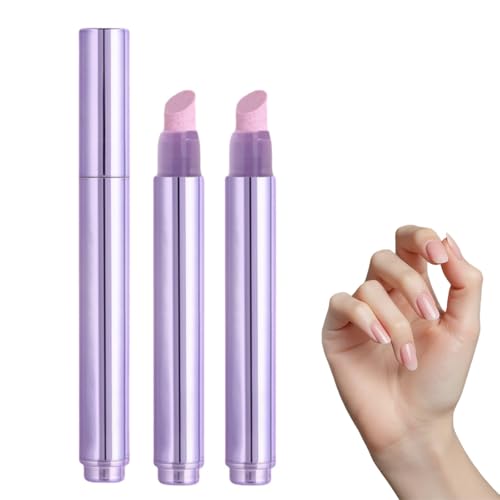 2 Stück 3-In-1 Nagelhautölstift Nagelhautschieber Ölstift mit Keramikspitze Feuchtigkeitsspendender Cuticle Oil Pen Nagelhautentfernerstift Nagelpflege Stift für Trockene Beschädigte Nägel