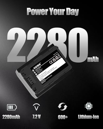 NZBS NP-FZ100 Batería 2280mAh y Cargador Dual para Sony Alpha A7III,A7IV,A7R III/A7R3,A7RIV,A7RV,A7C,A7S III/A7S3,A9,A9II,A6600,A9R,A9R,9S,FX3,FX30 - imagen 2
