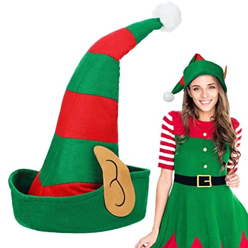 SATINIOR Weihnachten Elfen Hut mit Ohren Elfen Mütze für Erwachsene...