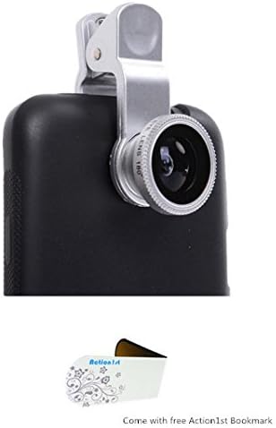 Action1st Universal 3 in 1 Clip Fisheye Lens Wide Angle Lens Macro Lens for iPhone 6/6 Plus 5 5s 5c 4S 4 iPod Touch iPad Samsung Galaxy S3 S4 S5 S6 Note 1 2 3 4 HTC M8 and Most Smart Phone PC (Silver)