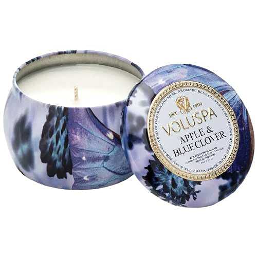 Vela en lata Voluspa Classic Maison Jardin apple & blue clover