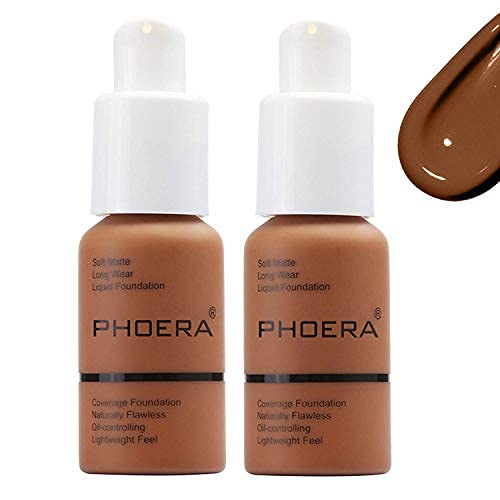 Maikoa Phoera Foundation Matte Oil Control Concealer Foundation Cream,Long Lasting Waterproof Matte Liquid Phoera Foundation, 109# Mocha-30ml
