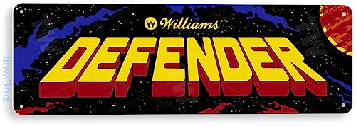 Tinworld Tin Sign: Defender Arcade Shop Game Room Marquee Metal Decor Retro Console A321